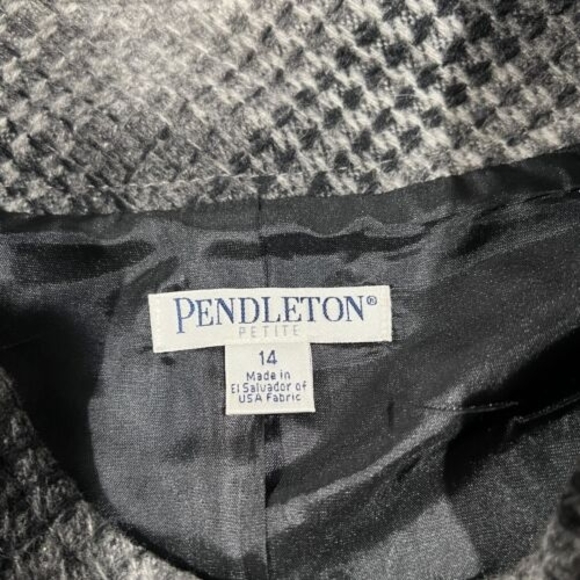 Pendleton Virgin Wool Jacket Coat Blazer Size 14 PetiteTailored Fit With Pockets - Picture 10 of 10